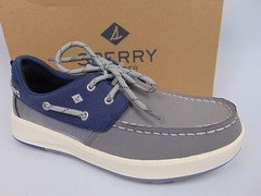 Sperry Fairwater Plushwave Boat Shoes Size 4.0 Big Kid US, Gray Sneakers, 2161
