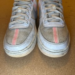 Nike Air Force 1 Low White Grey Pink Zig Zag AV0743-100 Kids 5.5Y Sneakers