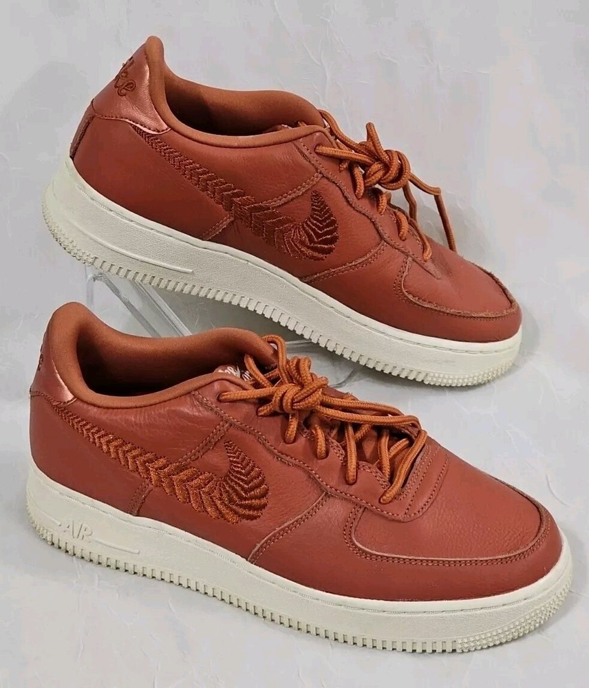 Nike Air Force 1 Premium EMBROIDERED SZ 7Y-Womens SZ 8 Dusty Peach *READ