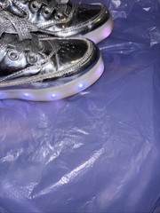 Metallic Light Up Shoes Size 1 Unisex