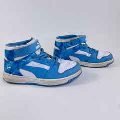 Puma Rebound Joy Mid Blue White Tie Dye Sneakers 395110-01 Kids Size 3.5C