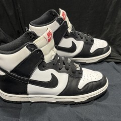 Nike Dunk High GS Black/White Leather High Top Sneaker US 6 panda