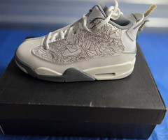 Jordan Air Jordan Dub Zero GS White/Gray Leather Mid Top Sneakers DV1360-107