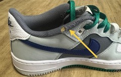 Nike Air Force 1 LV8 Remix Youth Size 6Y Silver Blue Gray White Lace Sneakers