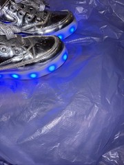 Metallic Light Up Shoes Size 1 Unisex