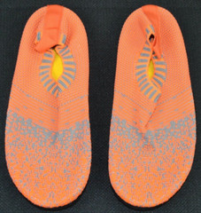 ANLUKE Breathable Toddler Non Slip House Sock Slippers Lightweight – Orange/Grey