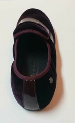 NIB Beautiful Designer MANUELA DE JUAN Burgundy Velvet Shoes Size 34 SPAIN