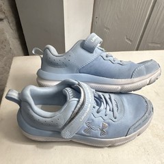 Under Armour Assert 10 Kids Sneakers 2Y Blue Hook & Loop Mesh Low Top