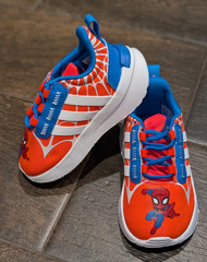 Adidas Marvel Spider-Man Sneaker Super Hero Adventures Orange/BlueWhite 5K toddl