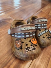 Crocs Star Wars Chewbacca Lined Slip-On Clog Shoes Brown Unisex Kids
