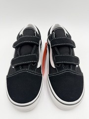 Vans Kid’s Old Skool V Hook Loop Size 2K Black White |VN000VHE6BT|