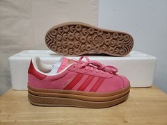 ADIDAS GAZELLE BOLD J (GS) PLATFORM ROSE TONE/SCARLET RED/WHITE JQ7407 SIZE: 6