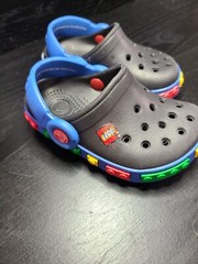 Crocs Classic Legos Black Slip On Clogs Baby Toddler Size C 4/5