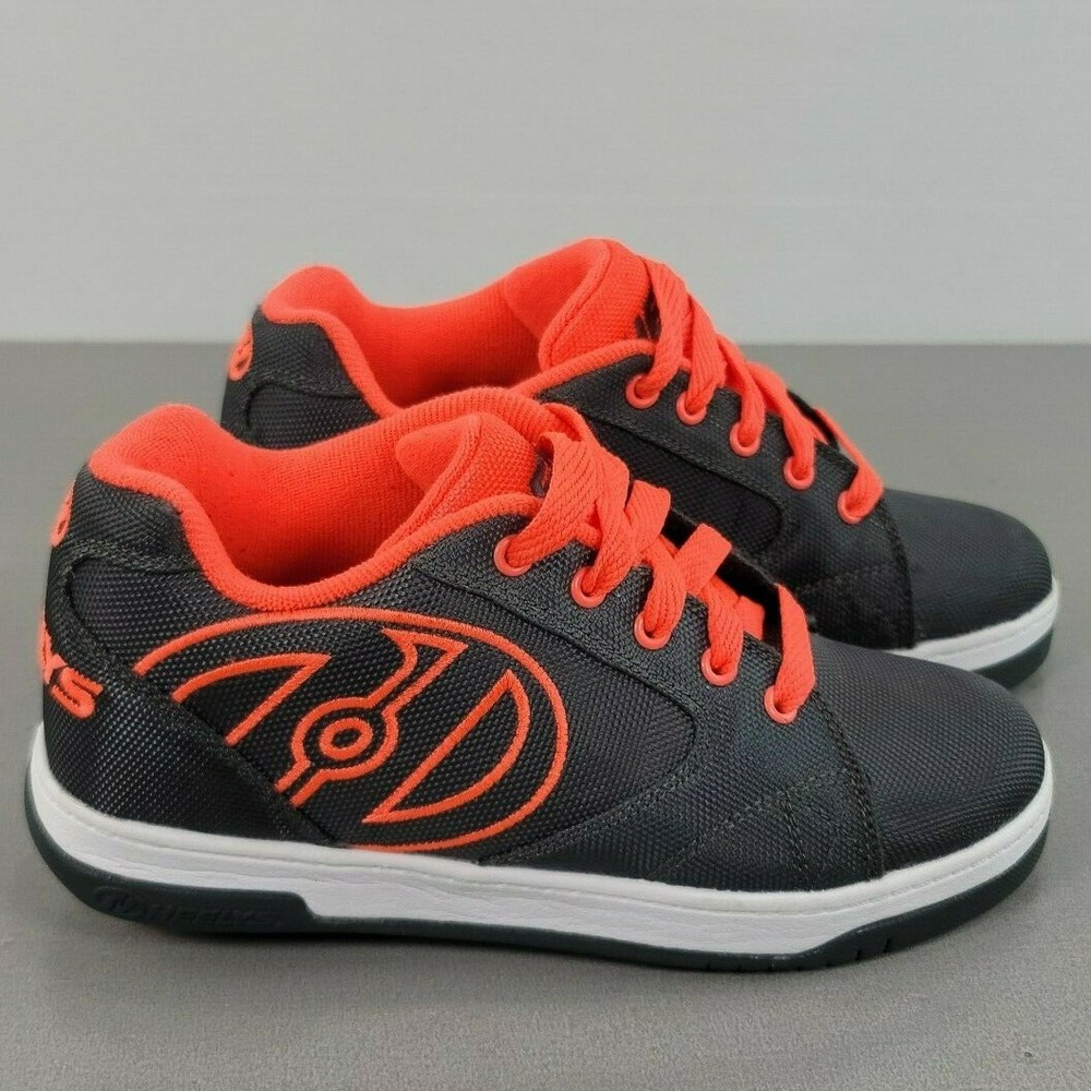 Heelys Propel 2.0 Skate Shoes Dark Gray/Neon Orange Size YTH 5 Unisex 770975