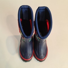 Lone Cone Dinosaur Print Kids Mud Boots Waterproof Toddler Size 4T Navy Blue