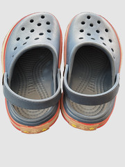 Kids Light Up Clogs Navy with Red Trim Size Toddler 2.5 NEW
