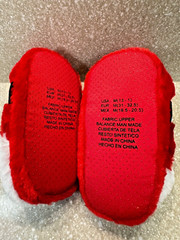DAN DEE Red Plush Christmas Santa Claus Elf JINGLE Boots/Slippers SIZE M 13-1