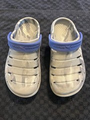 Rugged Shark Unisex Youth Size 5 Blue Gray Clog Slip On Shoes