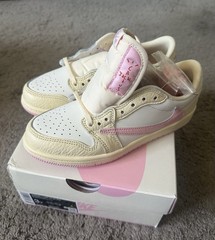 Travis Scott Jordan 1 Low PS Muslin Shy Pink 3Y