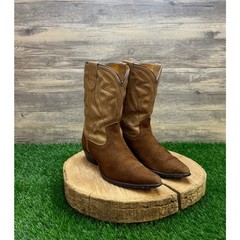 Unknown Youth – Size 5 – Vintage Tan Suede Cowboy Boots
