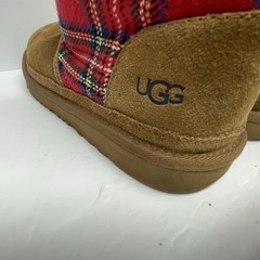 UGG NEUMEL II TARTAN CHESTNUT/RED PLAID YOUTH KIDS CHUKKA BOOT SZ 6Y 7.5W – 8W