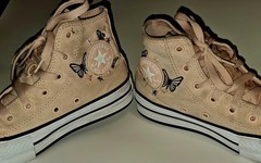 Kids Converse Chuck Taylor All Star Eva Lift Peach White Black Size 1 Sneaker