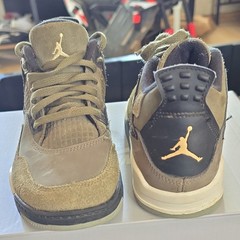 Jordan Air Jordan 4 SE Olive Black Beige Unisex Kids Sneakers 1Y