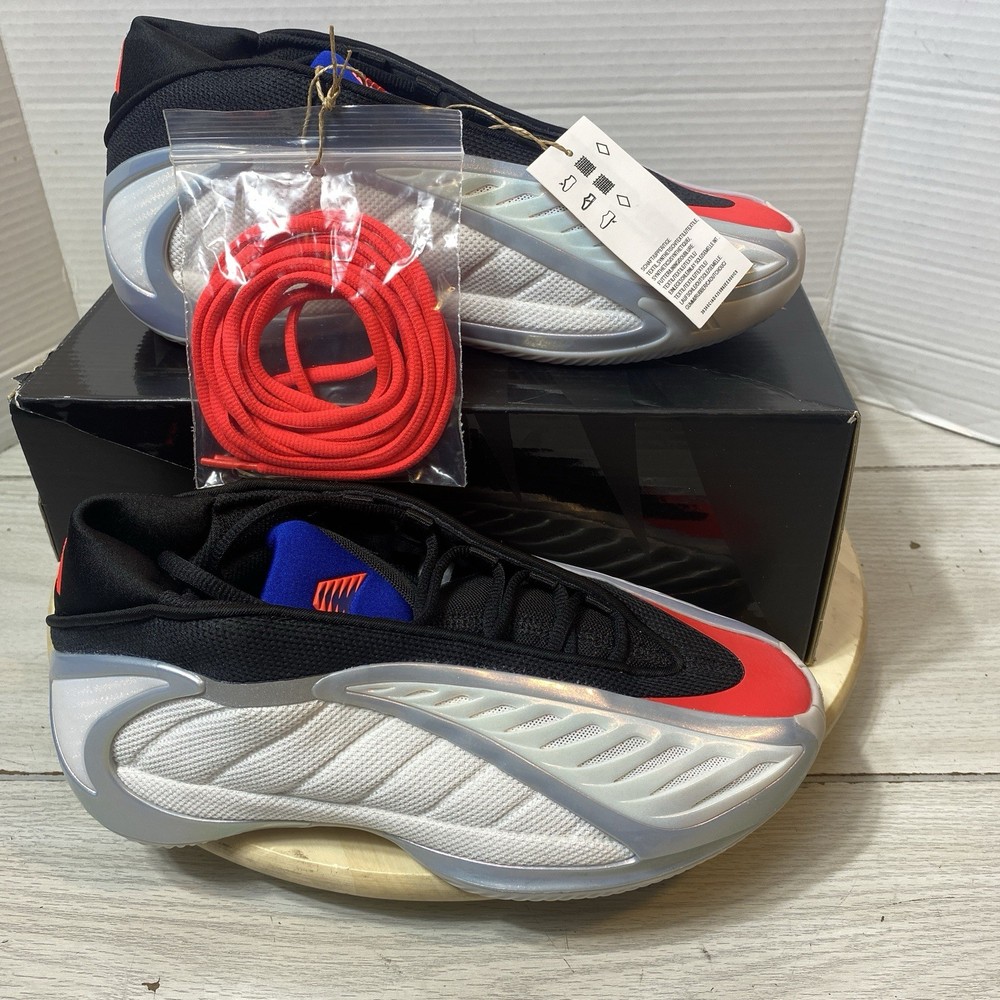 Adidas Anthony Edwards 2 J AE2 USA White/red Silver Basketball Shoes Kk0153 6.5Y