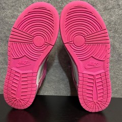 Nike Dunk Low Sneakers Big Kids Size 1Y EU 32 Pink White Leather Shoe FB9108-102