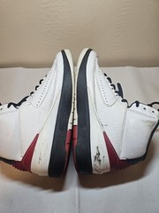 Air Jordan 2 Retro White/Black Sneakers Heavily Used Size 6.5Y No Box