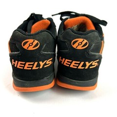 Heelys Propel 2.0 Skate Sneaker Unisex Youth 5 Womens 6 Black Orange Shoe Lace