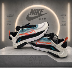 Size 5Y (GS) 6.5W – Nike Air Max 2090 Low White Turf Orange Speckled CJ4066-106