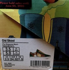 Size 3.5 – VANS Old Skool x The Simpsons Moe’s Tavern 2020