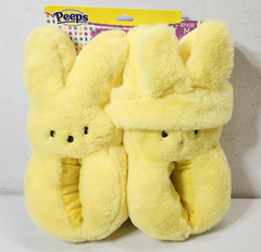 Peeps Slippers & Headband Yellow Child Size Medium 13-1 NEW