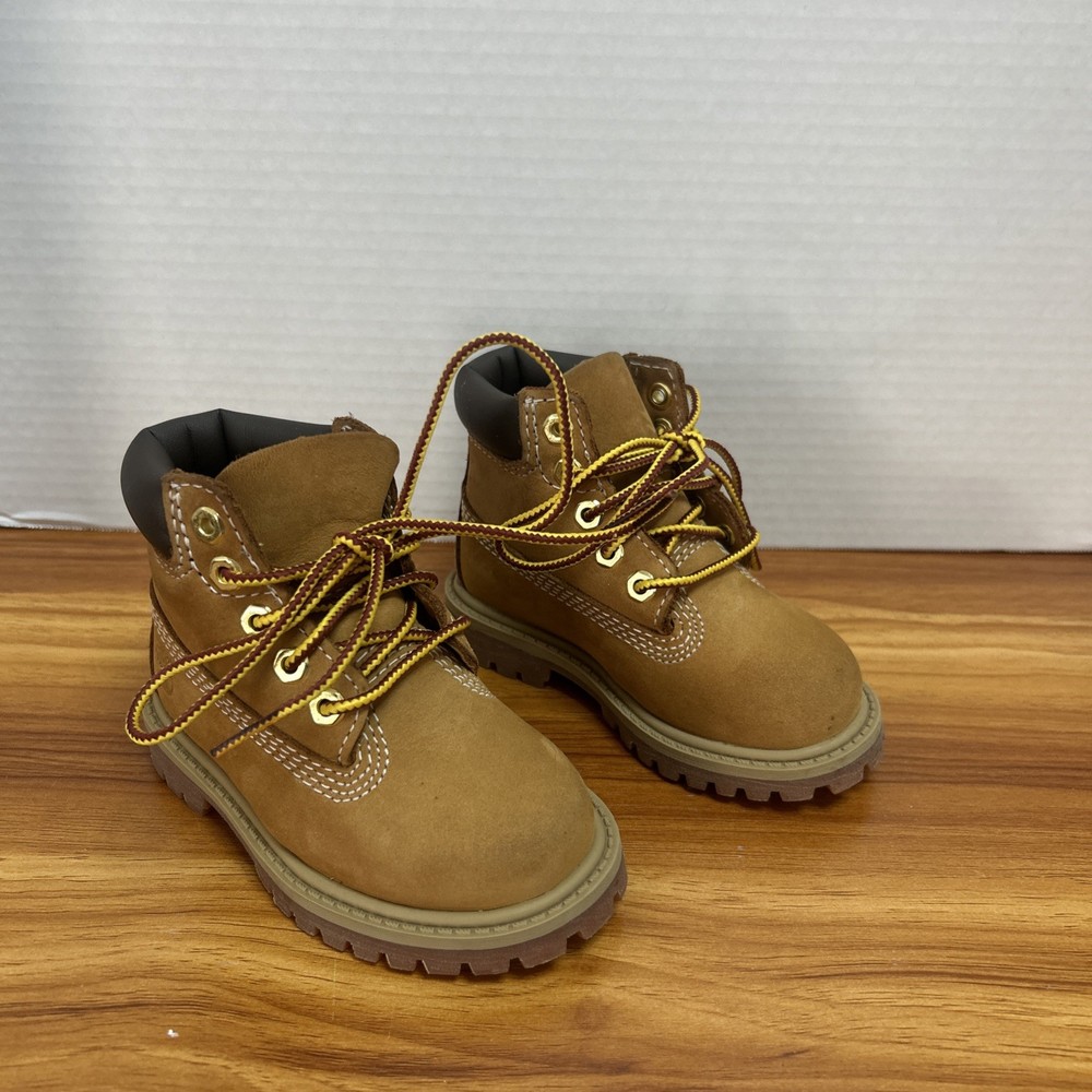 Timberland 6-Inch Premium Waterproof Wheat Boots Toddler Sz 5 Wheat Nubuck 12809