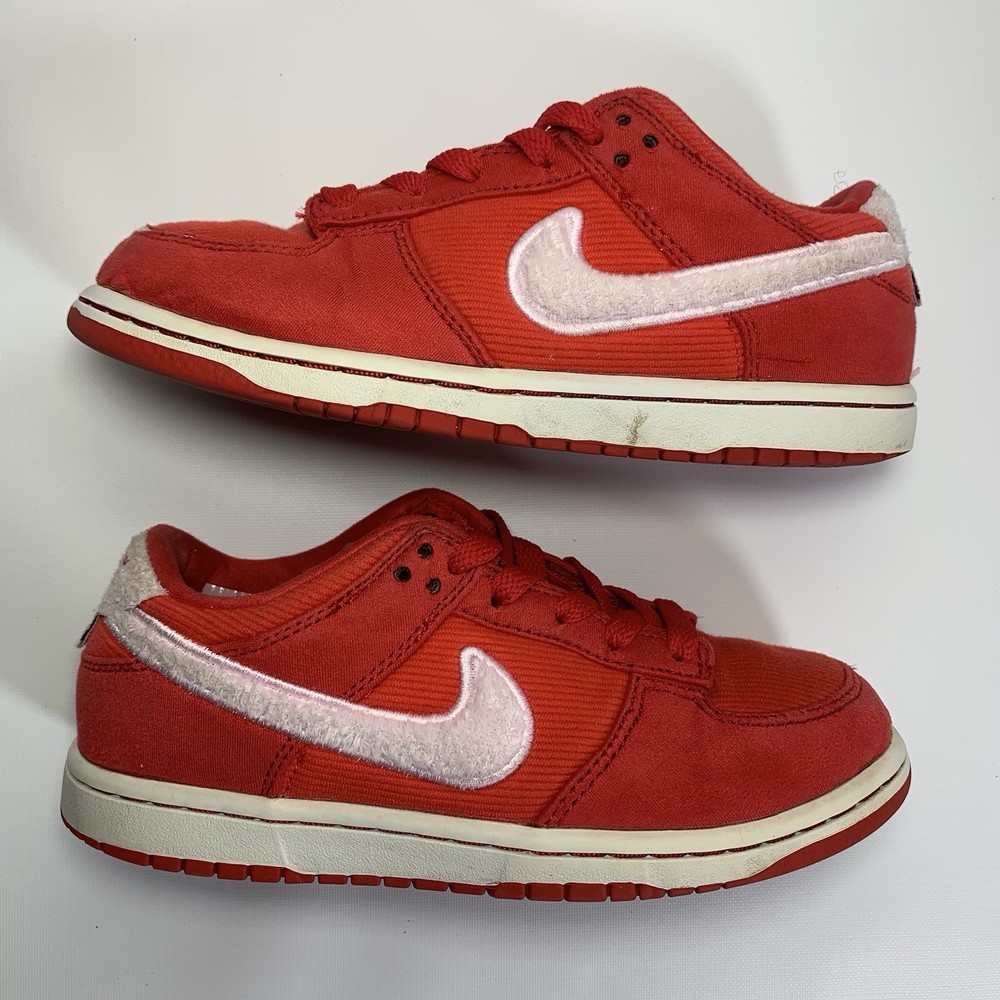 New Nike Dunk Low Valentine’s Day Red Pink FZ3549-612 Size 2Y Youth Shoes