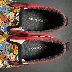 Ground UP Pokemon PIKACHU Slip-On Canvas Sneaker Shoes Unisex Youth Size 2 EUC!!