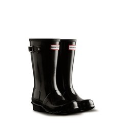Hunter Big Kids Original Gloss Kid’s Rain Boots, Black, K13