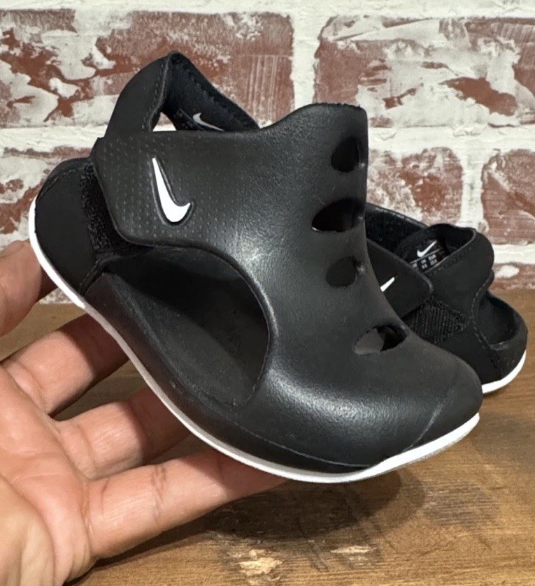 NEW Nike Sunray Protect 3 Sandals Black White DH9465-001 Toddlers Size 7C