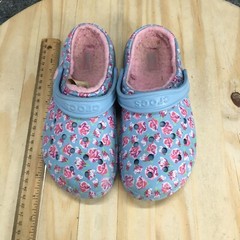 Crocs Shoes Junior 3 Clogs Gray Multicolor Slip On Round Toe Casual Comfort