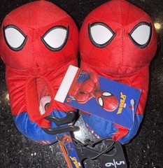 Official Licensed Marvel Spider-Man Plush House Slippers Children’s Size 5/6 NWT