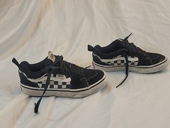 VANS youth Size 2 Black And White Checkered