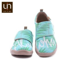 Kid Size UIN Slip On Shoes Canvas Comfortable Loafers „Aloha Green“