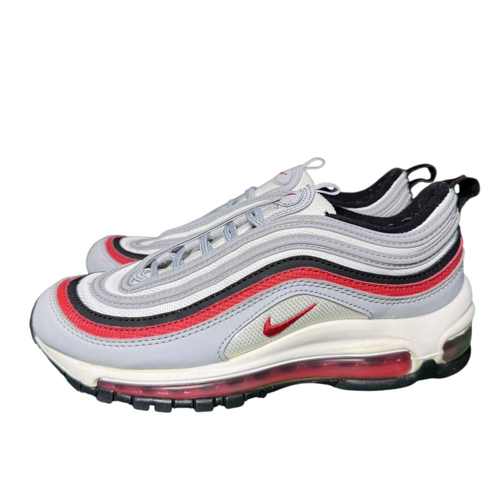 Nike Air Max 97 Wolf Grey University Red 921522-020 Kids GS Size 4.5Y Sneaker