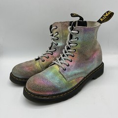 Dr Martens Rainbow Sparkle 1460 J Pascal Side Zip Boots Girls Youth Size 4