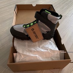 Hi-Tec Ravus Blast Mid Unisex Kids Boots Gray/Black/Green US 3 EU 34