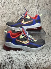 Nike Air Max 270 React GS Grey Volt Youth 6.5 Women’s 8 Colorful Running Shoes