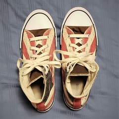 Kid’s Converse All Star Hi Fire Brick #645156F Eagle American Flag Shoes Size 6