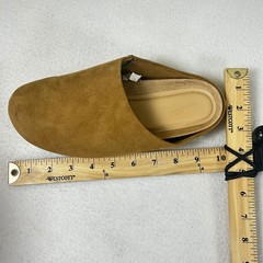 Universal Thread Kids Tan Faux Suede Backless Mules Slip On Shoes Size 7.5