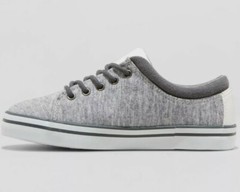 Cat & Jack™ ~ Youth Size 2 ~ Light Gray ~ Walter ~ Lace Up Casual Shoes/Sneakers